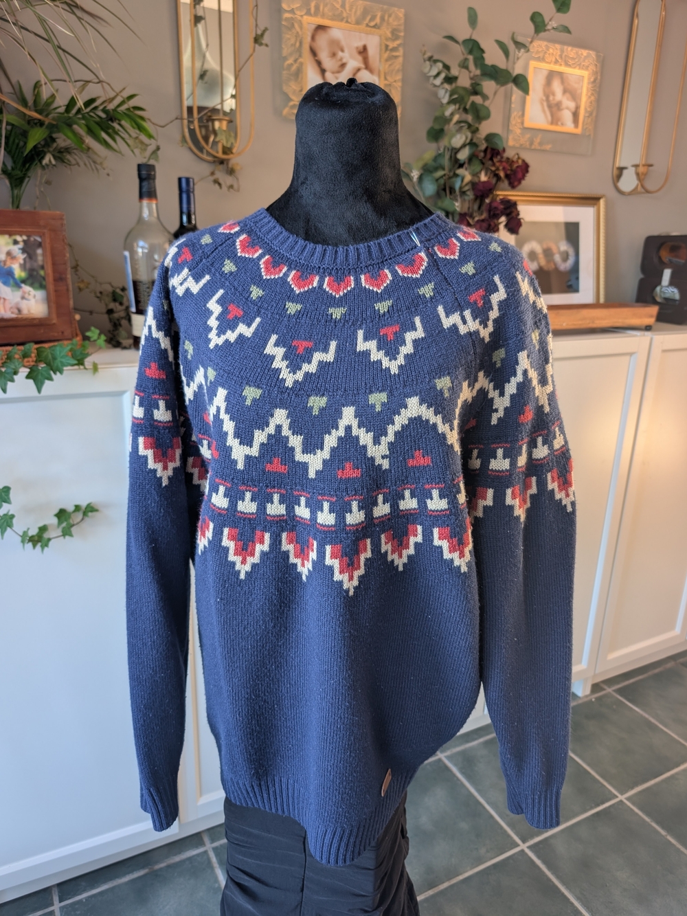 Vintage Fair Isle Nordic Sweater | Scandinavian Knit Crewneck | Y2K Heritage Cot